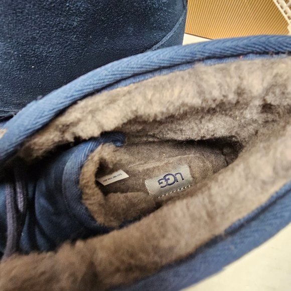 New Mens Ocean Blue Gray UGG  Neumel Classic Boots Shoes Lace Up 3236 13 USA 46 - Picture 3 of 11